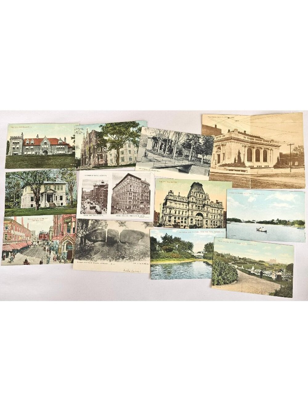 12 Northeast Buildings Scenery Postcards Lithograph c.1910s- 20s color Unused